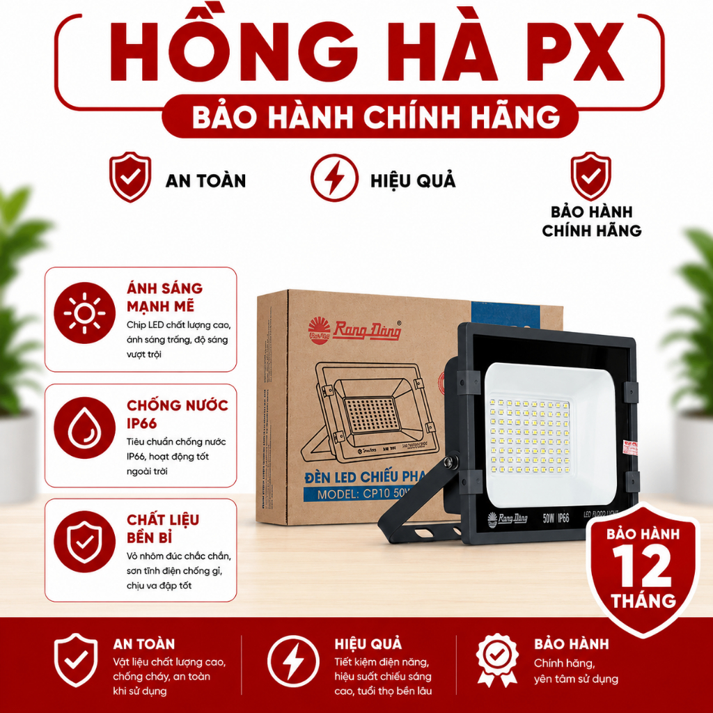 [RẠNG ĐÔNG] Đèn Pha LED IP66 Model: CP10 30W/20W/10W