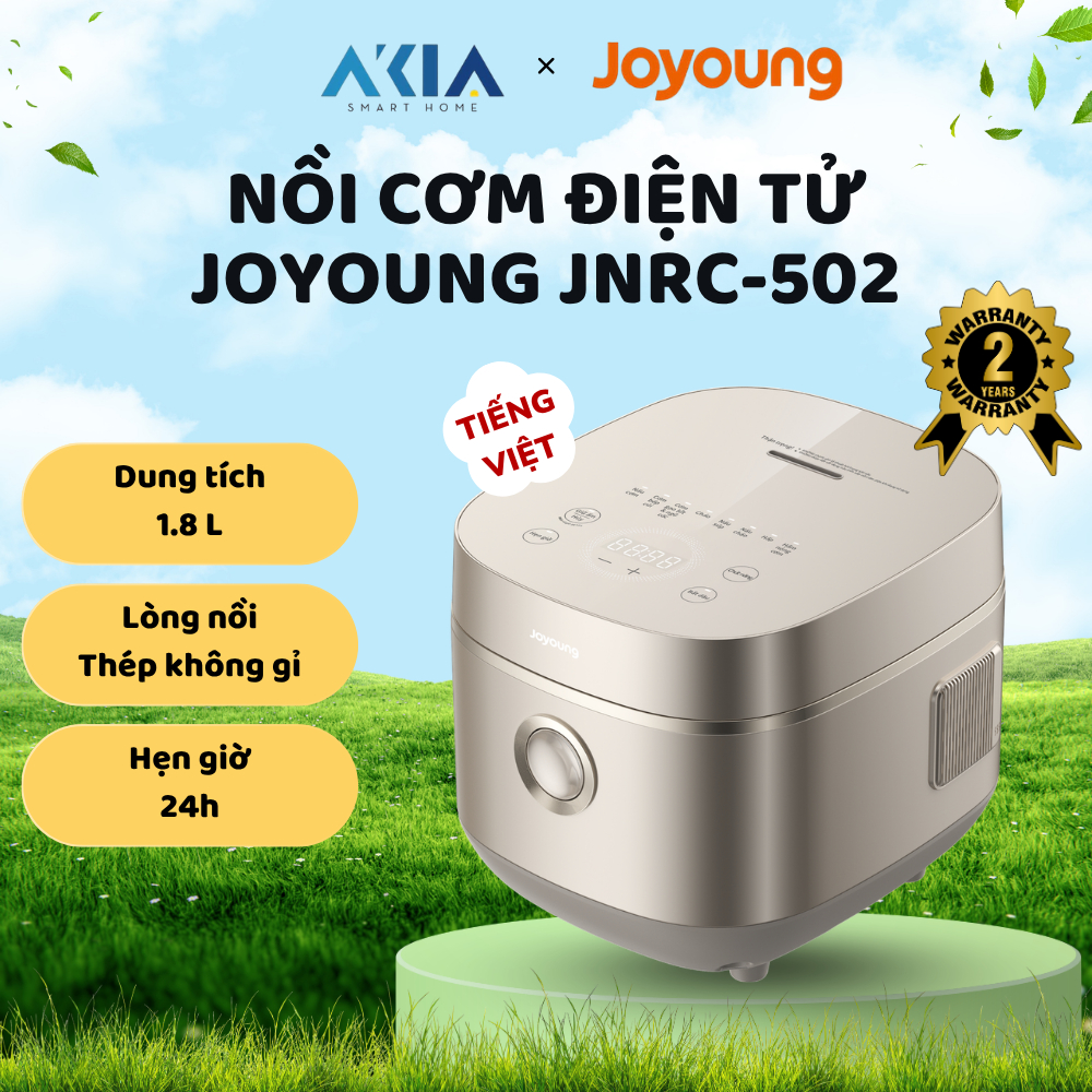 Nồi cơm điện tử Joyoung JNRC-502 - 8 chức năng nấu thông minh, chống dính tự nhiên - BH 2 năm