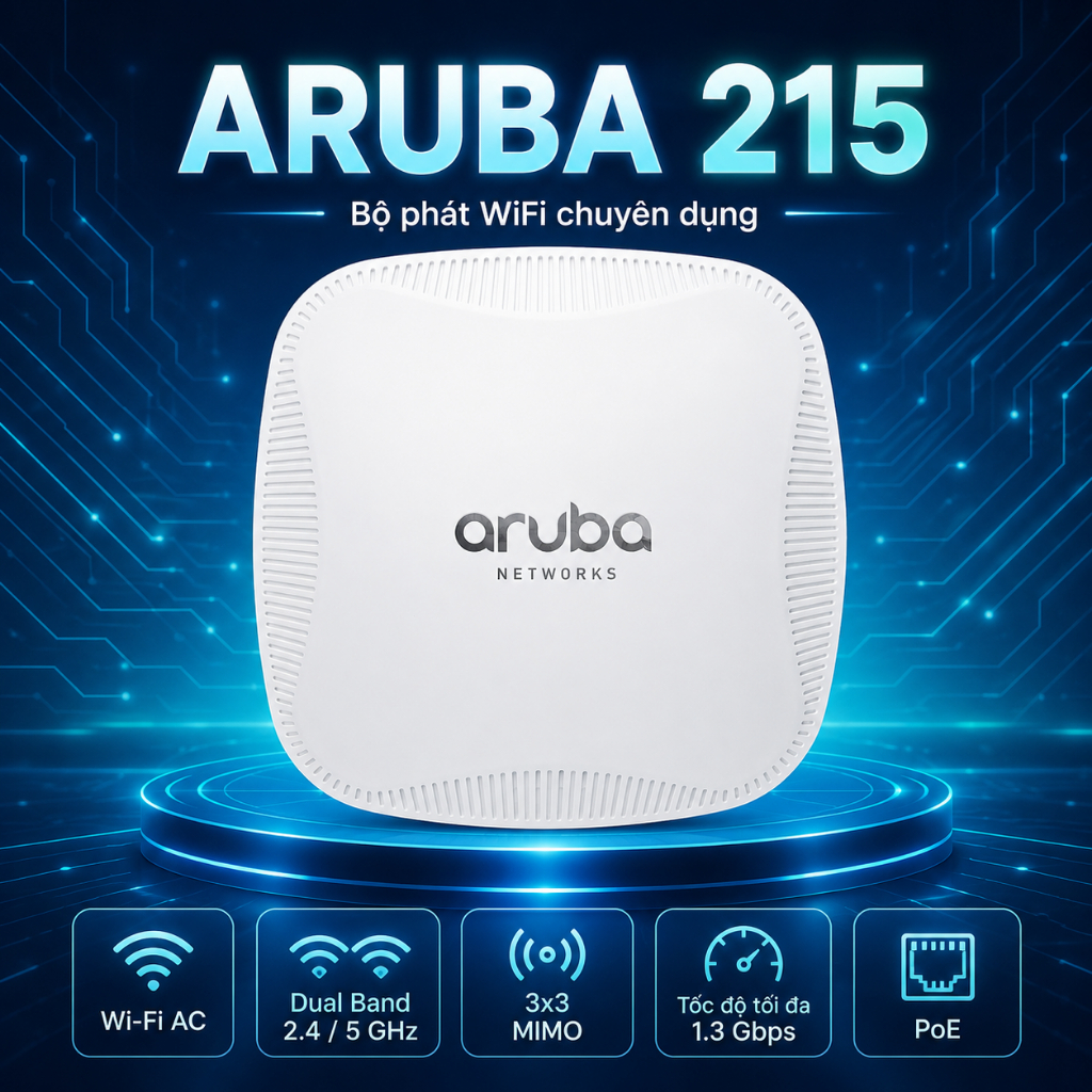 ✅ Aruba 215 - Hàng Đẹp - Bộ Phát Wifi Chuyên Dụng - Roaming - Mesh , Cung Cấp Wifi , Aruba