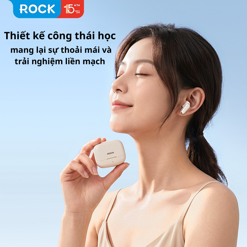 Tai nghe Bluetooth nhét tai Rockspace S6 ANC Chống ồn chủ động Bluetooth 6.0 Pin 25 giờ | BigBuy360 - bigbuy360.vn