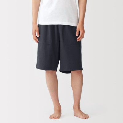 [26AW] MUJI Quần Short Mặc Nhà Vải Seersucker - Nam