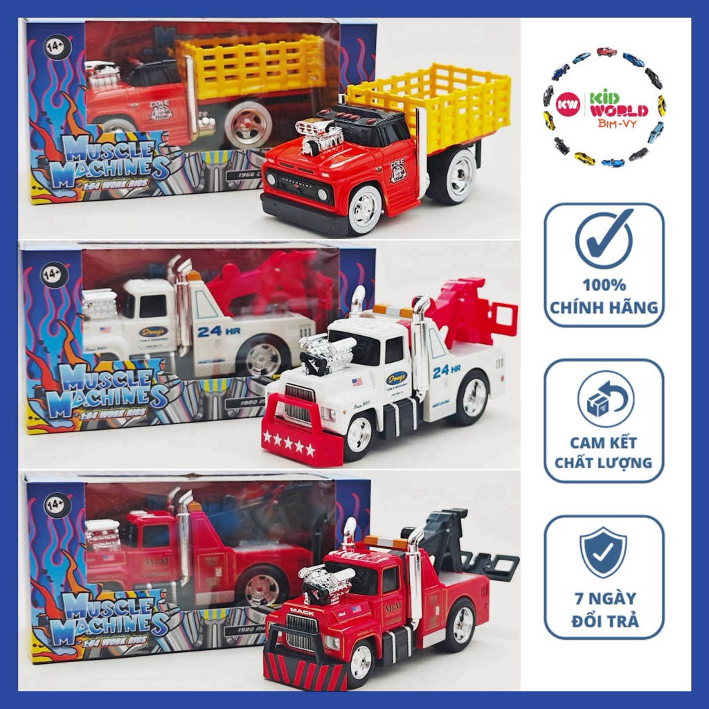 Xe mô hình Muscle Machines Maisto 1:64 Work Rigs.