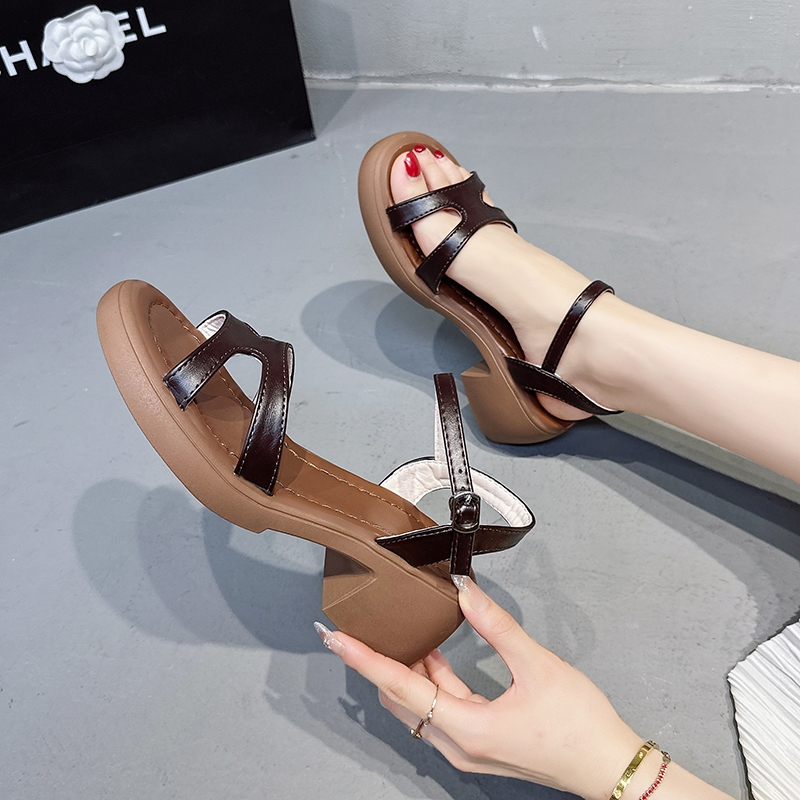 Sandal Nữ Cao Gót AGIAY CS113 – Dép Quai Cách Điệu Thời Trang, Đế PU Siêu Nhẹ, Dễ Phối Đồ