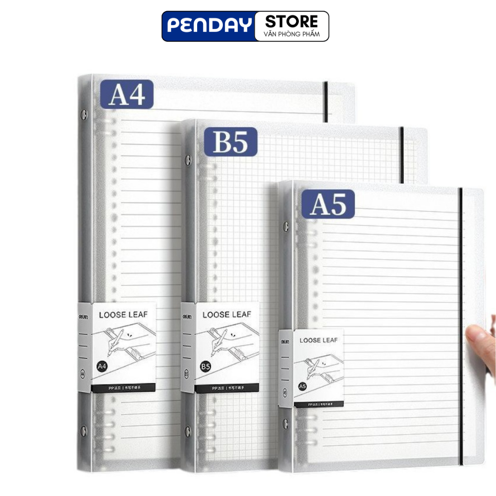 Sổ còng sắt bìa sổ còng A4 A5 B5 binder còng sắt 4 9 6 20 26 30 còng làm sổ tay, sổ ghi chép