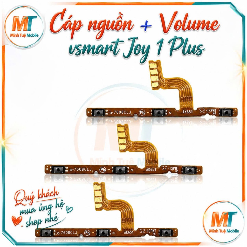 Cáp nguon + Volume vsmart Joy 1 Plus