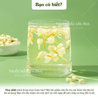 Trà hoa nhài sấy lạnh 100g, nụ hoa lài nguyên bông, thơm trắng, dùng pha trà, ướp trà