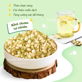 Trà hoa nhài sấy lạnh 100g, nụ hoa lài nguyên bông, thơm trắng, dùng pha trà, ướp trà