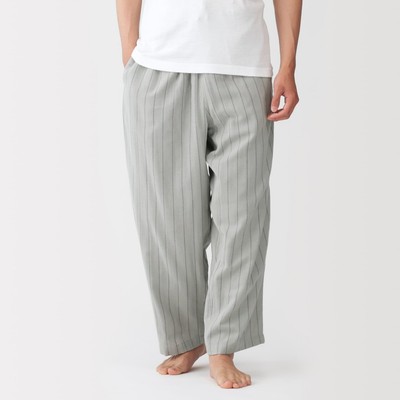 [26AW] MUJI Quần Dài Mặc Nhà Vải Double Gauze Cho Nam