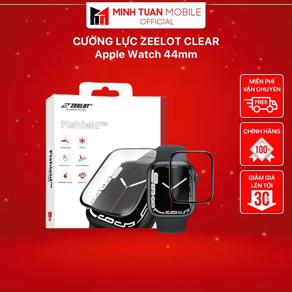 Cường Lực Zeelot Clear Apple Watch 44mm