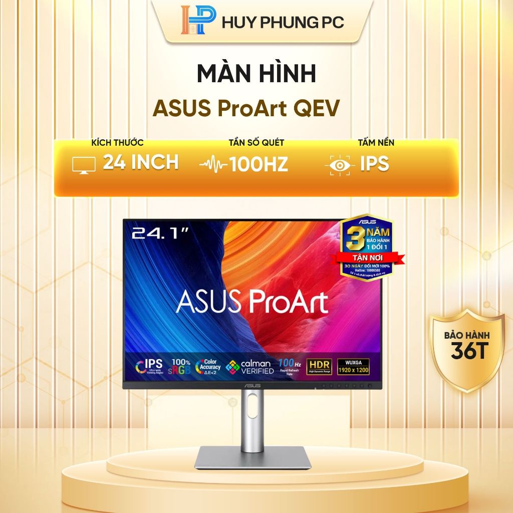 Màn hình chuyên đồ họa ASUS ProArt PA248QFV 24" IPS 100Hz (24.1 inch - IPS - 100Hz - 5ms - Speaker) 