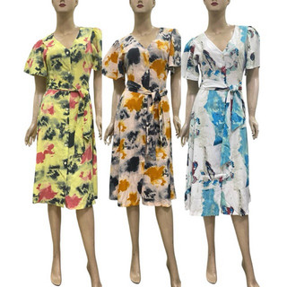 (D2520) Đầm sơ mi dáng dài vải voan lụa( Size 85 , 90 , 95 )  - Thanh lý vnxk