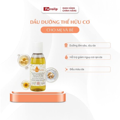 Dầu Dưỡng Thể Hữu Cơ Cho Mẹ và Bé Bio Oil NeBiolina - Dầu Dưỡng Giúp Dưỡng Ẩm, Căng Mượt, Làm Đều Màu Da