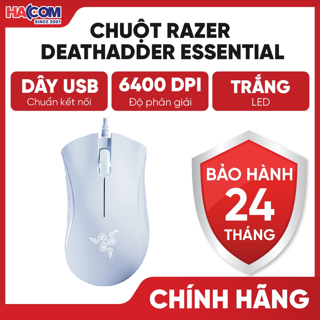 Chuột Có Dây Razer Death Adder Essential Ergonomic - BH 24 Tháng HACOM PC
