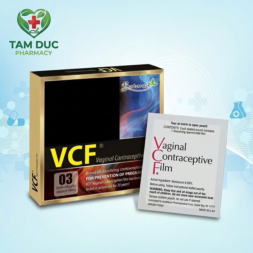 Màng phim tranh thai VCF (Hộp 3 cái)