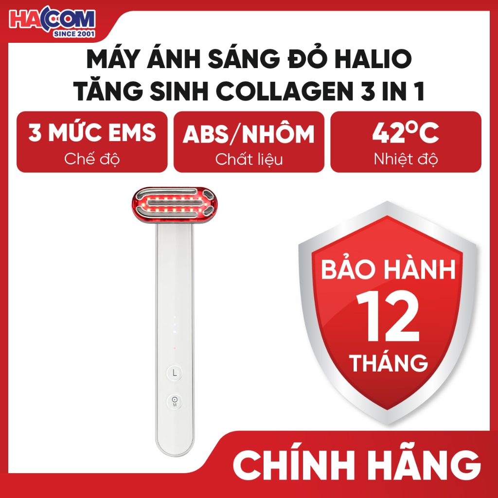 Máy Ánh Sáng Đỏ Giúp Trẻ Hoá Da Halio Red Light Therapy Device 3 in 1 - bảo hành 12 tháng