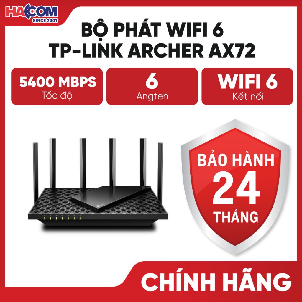 Bộ Phát Wifi TP-Link Archer AX72 / AX73 Wifi 6 Gigabit Băng Tần Kép AX5400