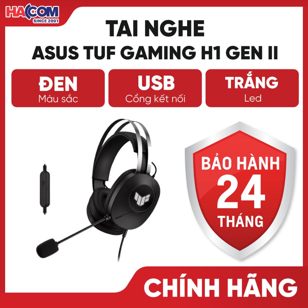 Tai Nghe Gaming Asus TUF GAMING H1 GEN II - Bảo Hành 24 Tháng HACOM PC
