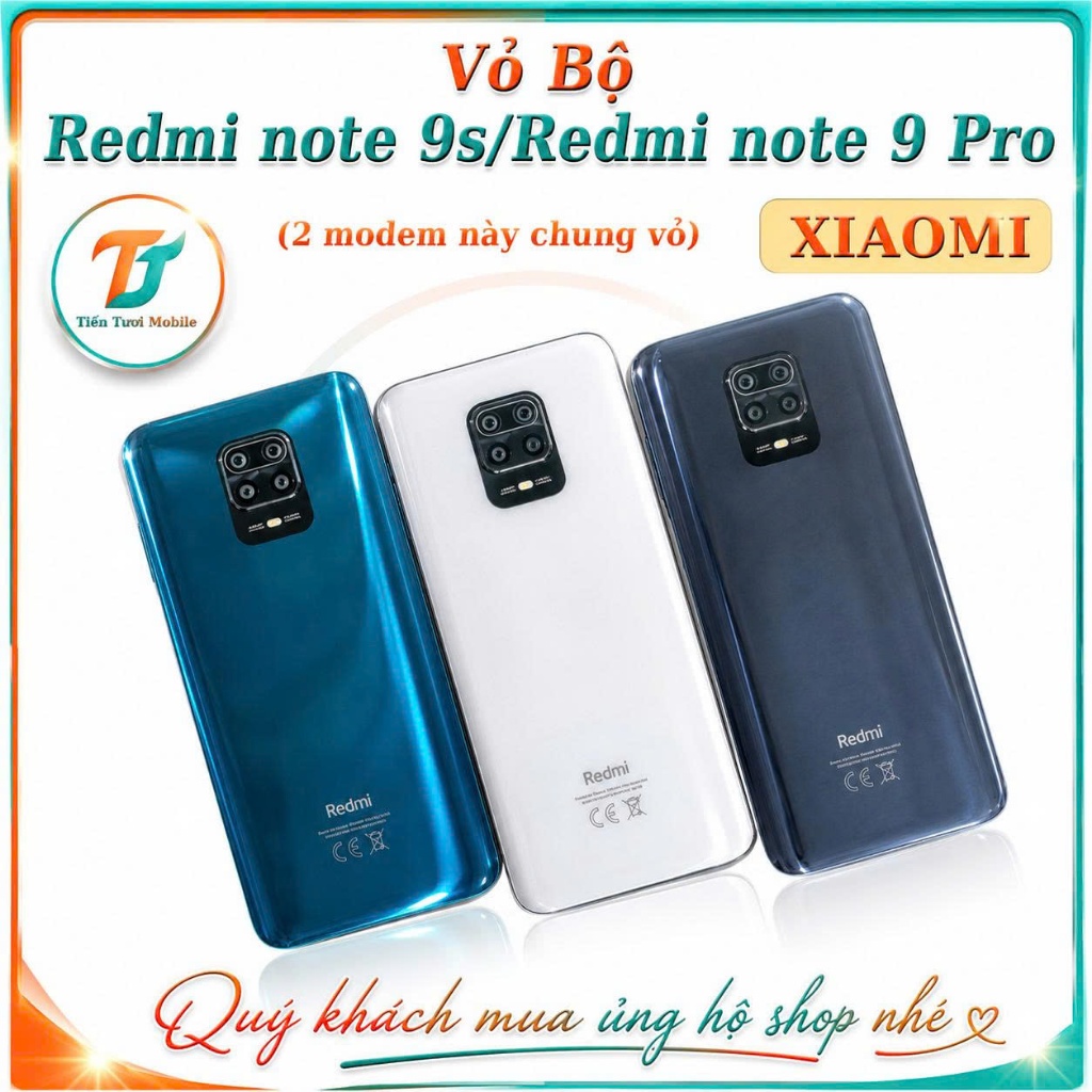 Vỏ Bộ Xiaomi Redmi Note 9S / Redmi Note 9 Pro Kèm Kính Camera, Khay SIM
