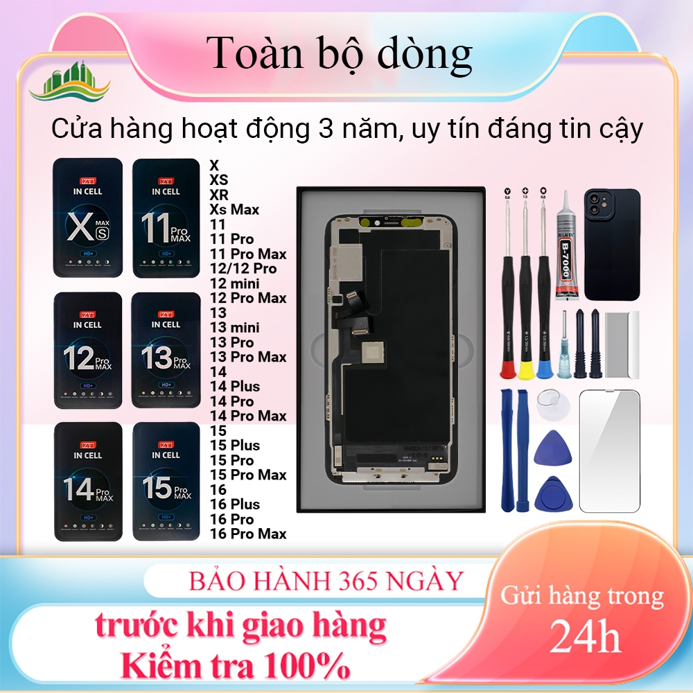 Màn hình ZY-GX chính hãng tương thích với iPhoneX/XS/Xs Max/11/12/13/MINI/14/15/16/Pro/Plus/Pro Max