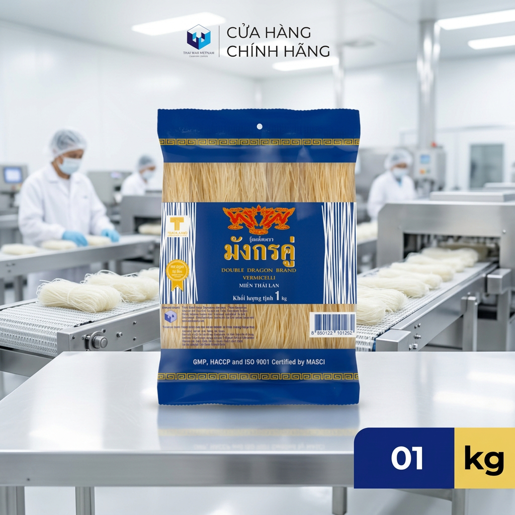 Miến Dong Sạch SONG LONG 1kg (Nhập Khẩu Thái Lan - Nấu Lâu Không Trương Nở)