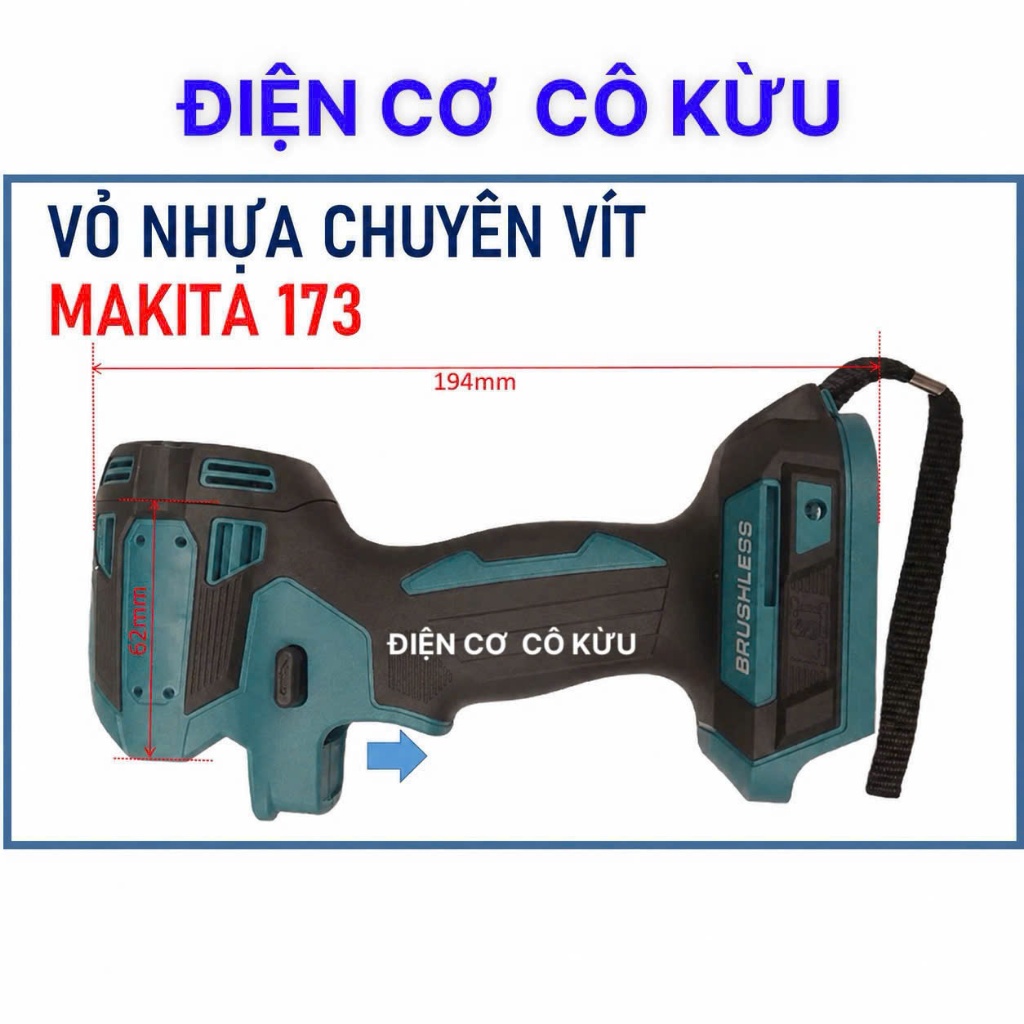173 - VỎ CHUYÊN VÍT MKT 173, VỎ NHỰA CHUYÊN VÍT 173, LẮP ĐƯỢC CHO DEKTON 173.ck