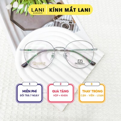 Gọng kính cận nam nữ Titan dáng tròn Lani T841 - Lắp mắt cận có độ theo yêu cầu