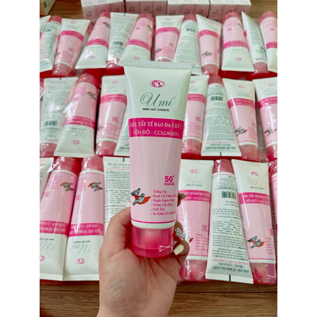 Gel tẩy tế bào chết Umi Yến đỏ Collagen