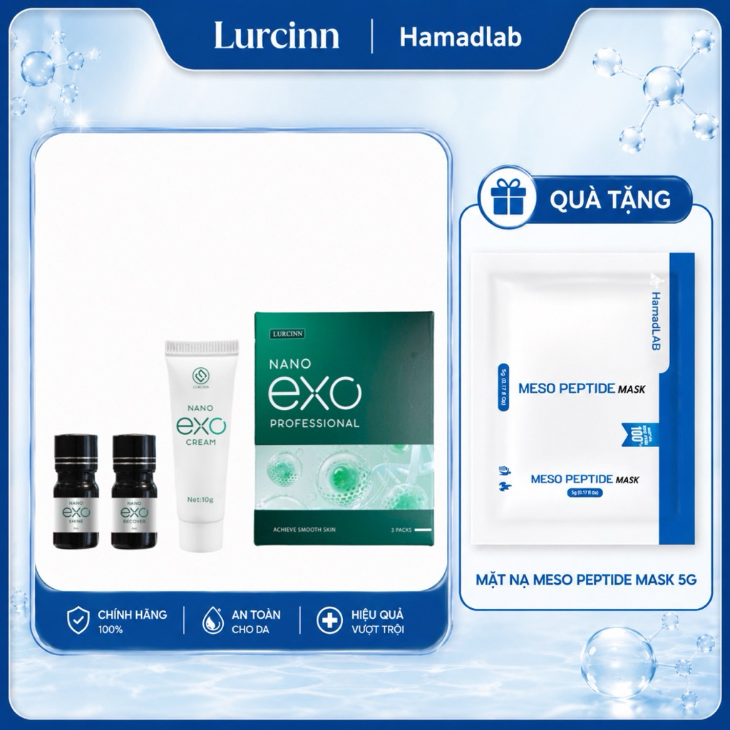 Bộ kỹ thuật căng bóng da Nano Exo Professional Lurcinn mini 10ml