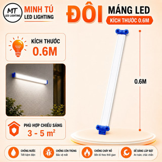 Máng đèn led đôi 6 tấc và 1m2