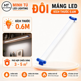 Máng đèn led đôi 6 tấc và 1m2