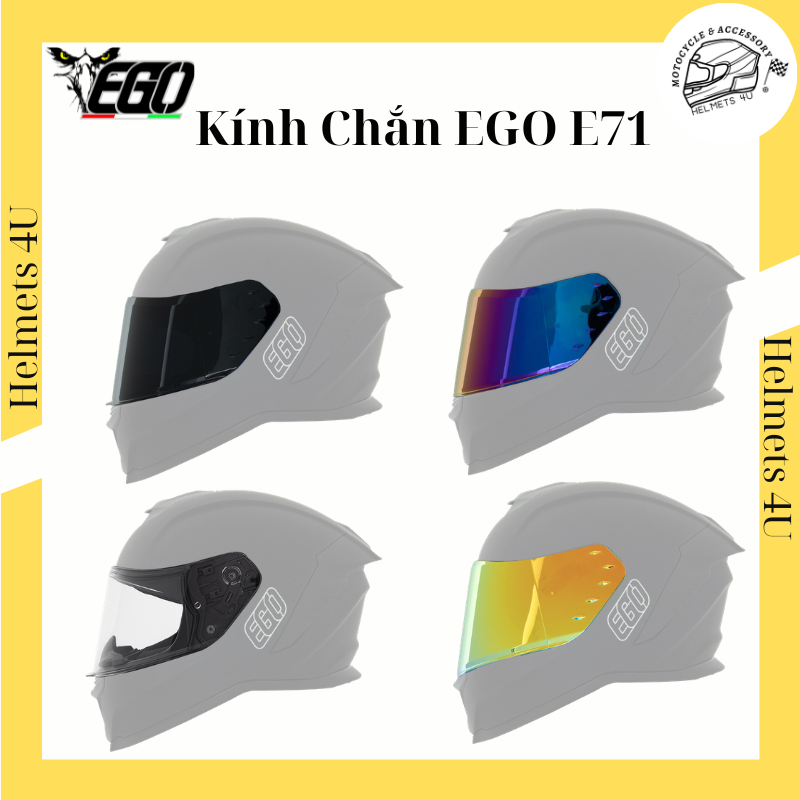 Kính chắn cho mũ bảo hiểm EGO E71 chính hãng - Helmets 4U