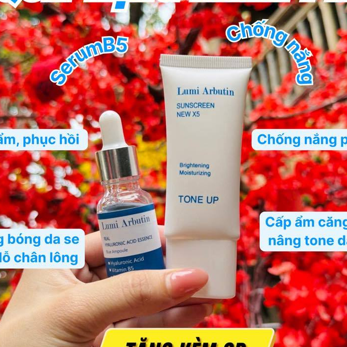 Serum Lumi cấp ẩm và chống nắng, phục hồi Lumi Arbutin giúp da căng bóng, mịn màng