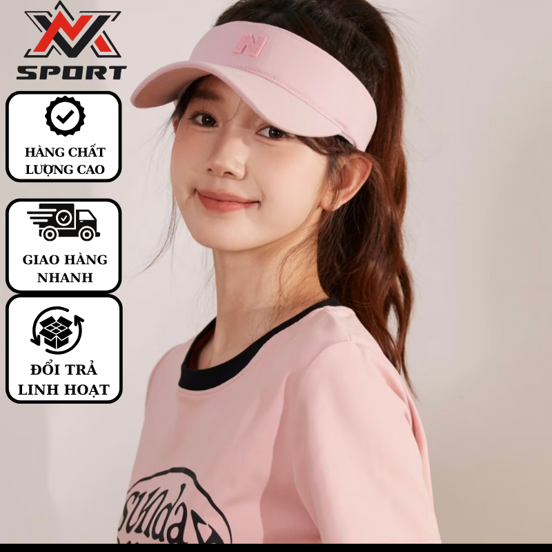 Nón Thể Thao Hở Vành Chống Tia UV - Mũ Chống Nắng Ngoài Trời Cho Nữ Tóc Dài Chạy Marathon, Treking, 