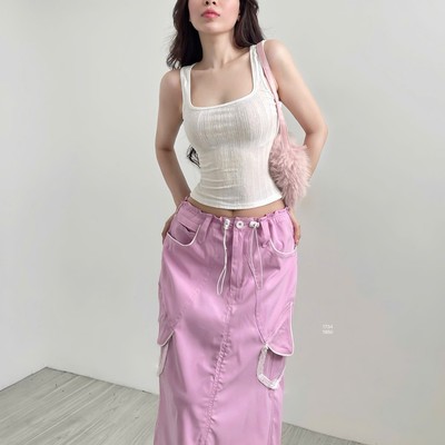 Áo thun cổ vuông basic dễ phối đồ Callene (L3042)