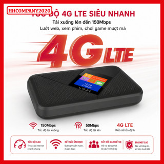 Bộ Phát WiFi 4G LSUN MF605V – Cắm SIM Tốc Độ 150Mbps – Pin 3000mAh – LCD – Kết Nối 10 Thiết Bị