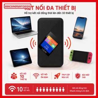 Bộ Phát WiFi 4G LSUN MF605V – Cắm SIM Tốc Độ 150Mbps – Pin 3000mAh – LCD – Kết Nối 10 Thiết Bị