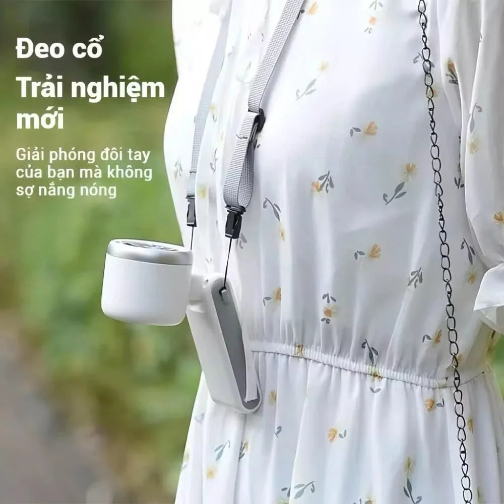 Quạt cầm tay cao cấp N607 Turbo hot 2026 gấp gọn 5 cấp gió mạnh pin lớn mini du lịch | BigBuy360 - bigbuy360.vn