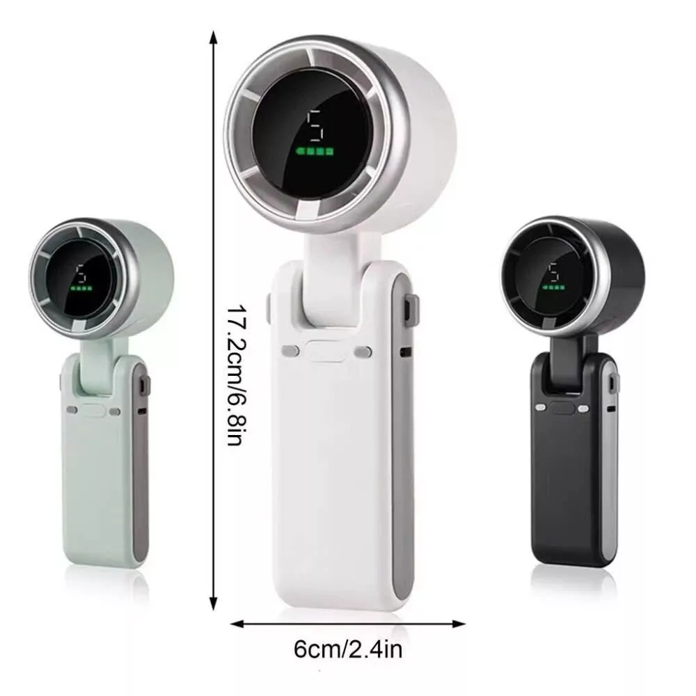 Quạt cầm tay cao cấp N607 Turbo hot 2026 gấp gọn 5 cấp gió mạnh pin lớn mini du lịch | BigBuy360 - bigbuy360.vn