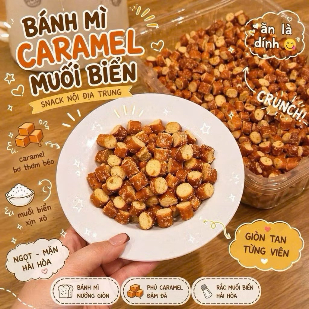 Hộp 2kg Bánh Mì Vụn Caramel Muối Biển