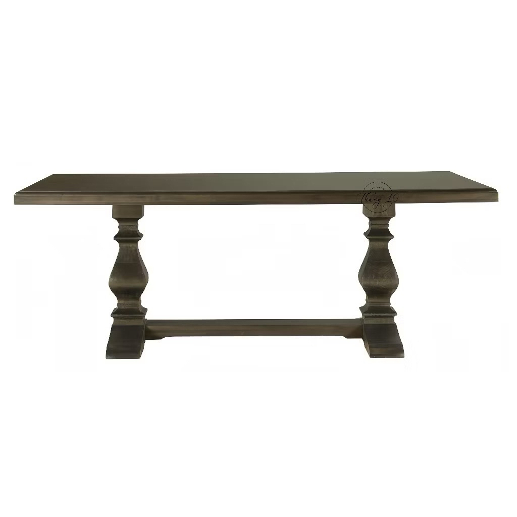 Bàn Ăn Chữ Nhật Ashford Gỗ Tự Nhiên Cổ Điển, Dài 2m x Sâu 1m - Liên Hệ Trước Khi Đặt Hàng