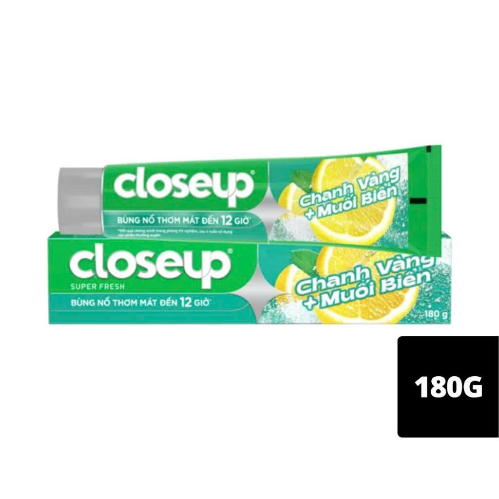 Kem đánh răng Closup Chanh và muối biển Hộp 180g