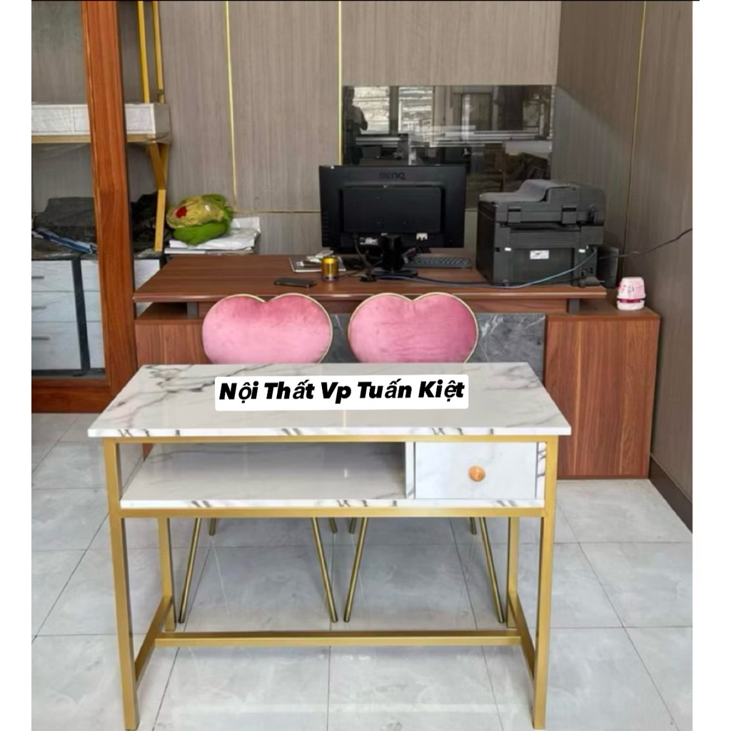 BÀN LÀM NAIL 1HỘC KÉO NHỎ D1M2(không  kèm ghế).
