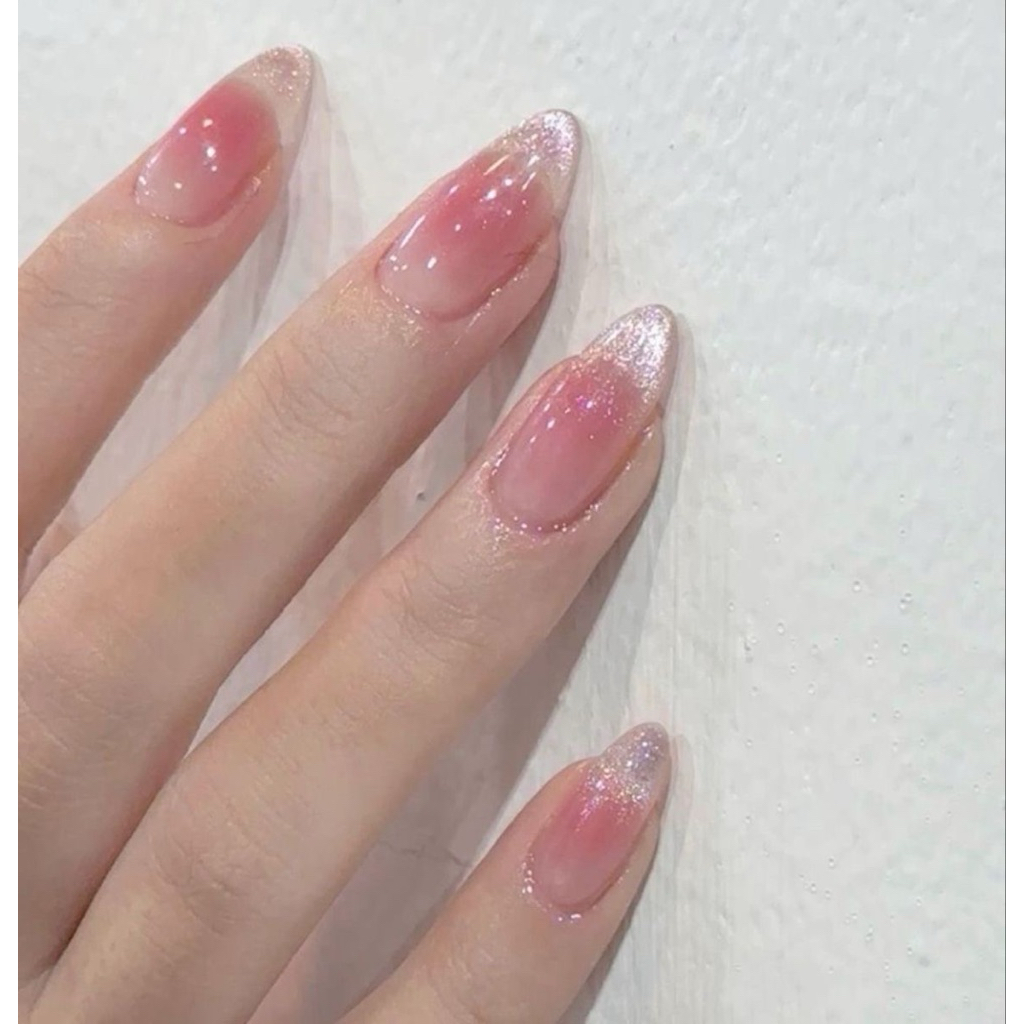 Nailbox thiết kế ombre thạch hồng mắt mèo fench siêu xinh M78