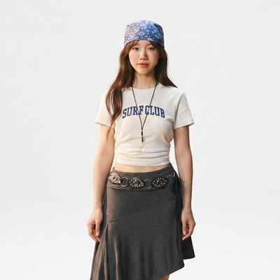 Áo Thun WHO.A.U Surf Club Patch T-Shirt_WHRAG2423F