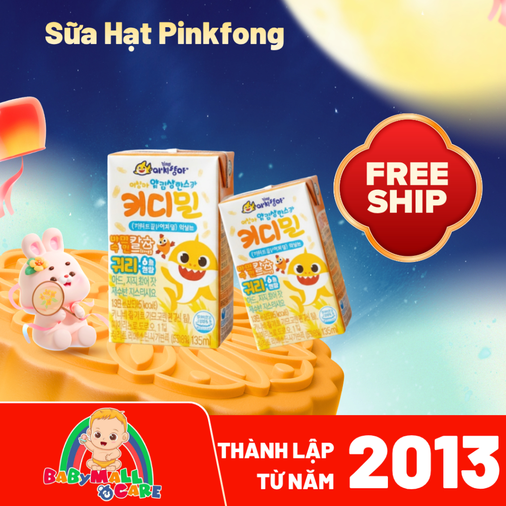 1 Lốc Sữa Hạt Pinkfong Không Đậu Nành – Sữa Dinh Dưỡng Cho Bé Hàn Quốc