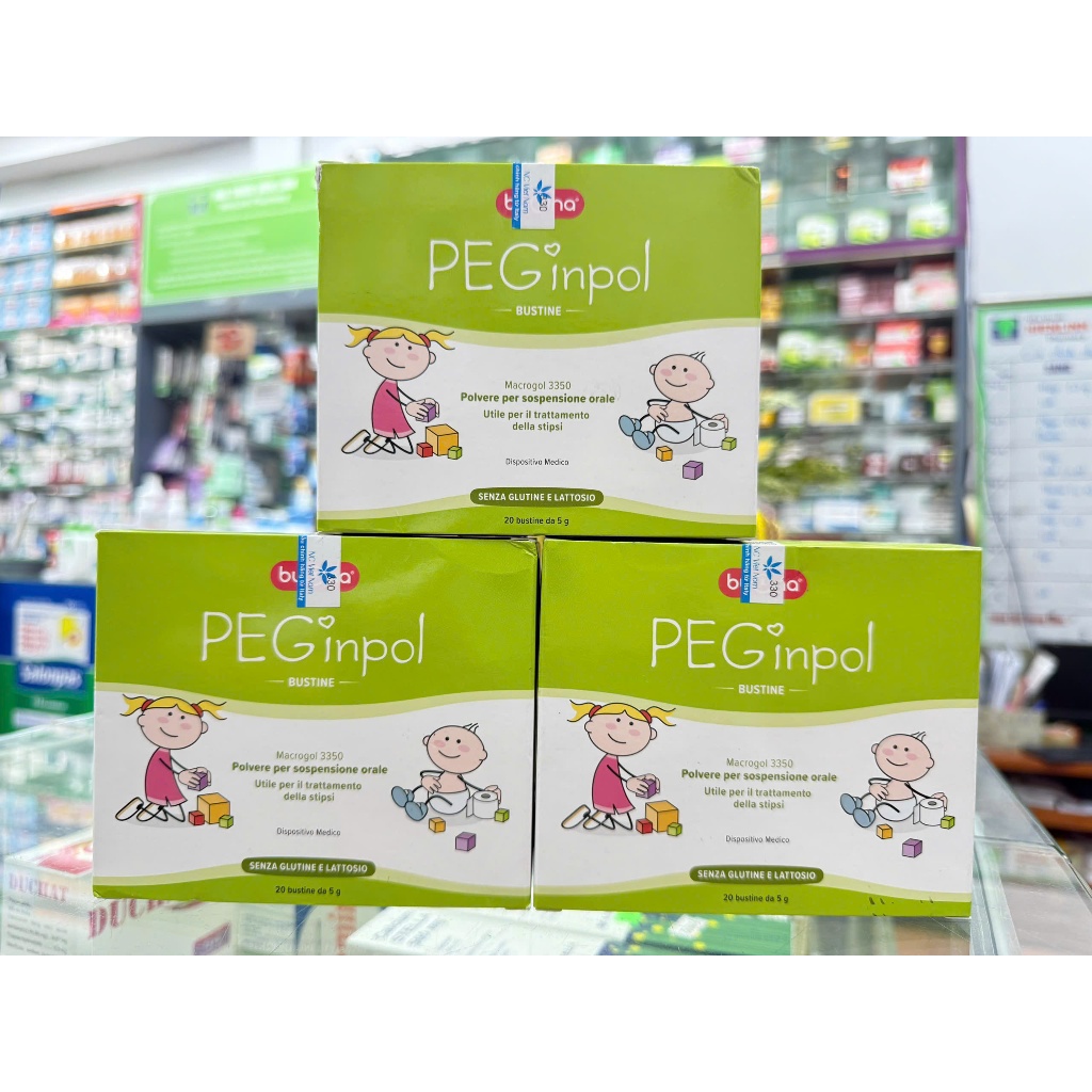 Bột nhuận tràng peginpol táo bón (hộp 20 gói) - Buona