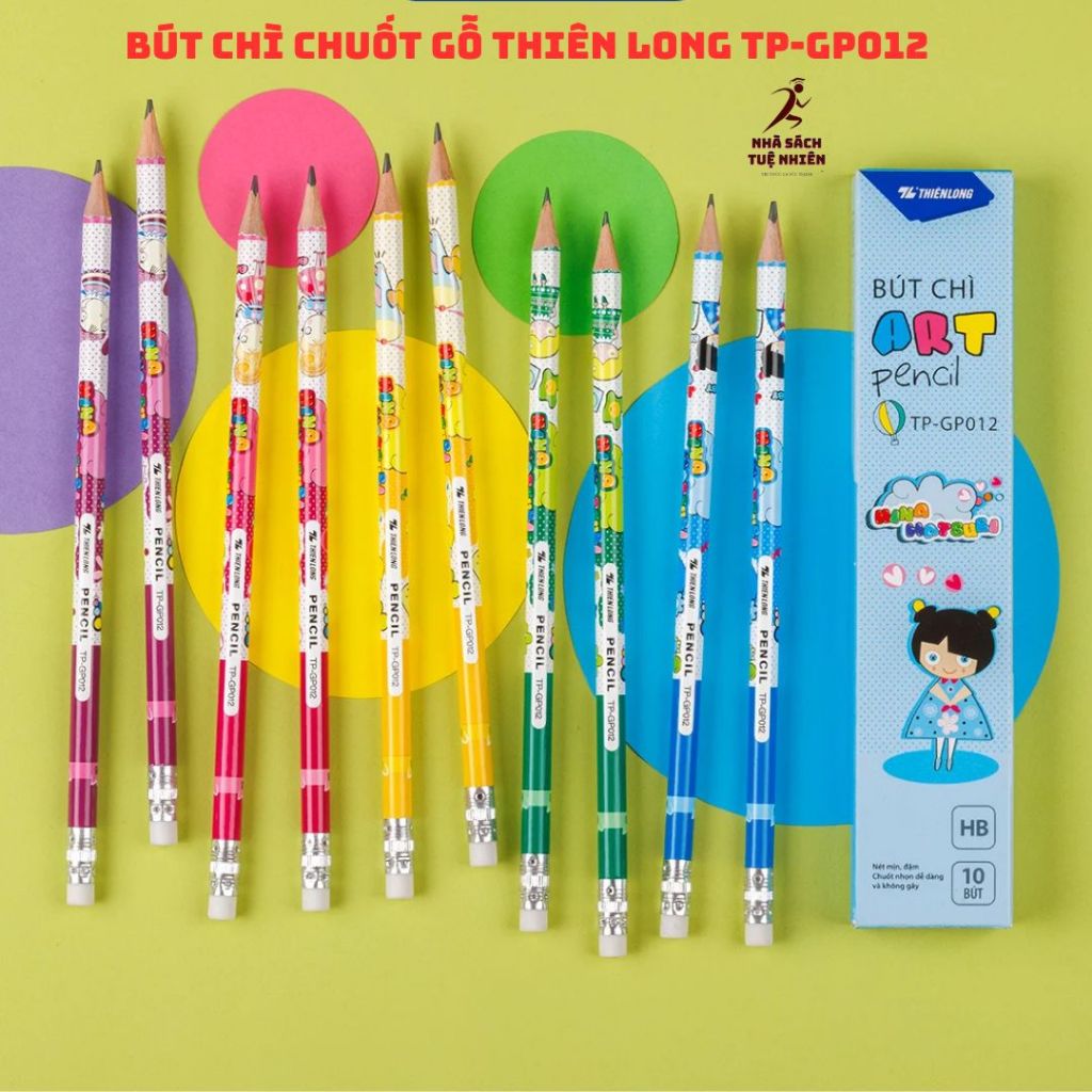 Bút chì chuốt gỗ Thiên Long TP-GP012 màu ngẫu nhiên CHÍNH HÃNG