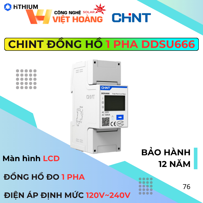 [CHINT] Đồng Hồ Đo Điện 1 Pha - 3 Pha (DDSU666/DTSU666)