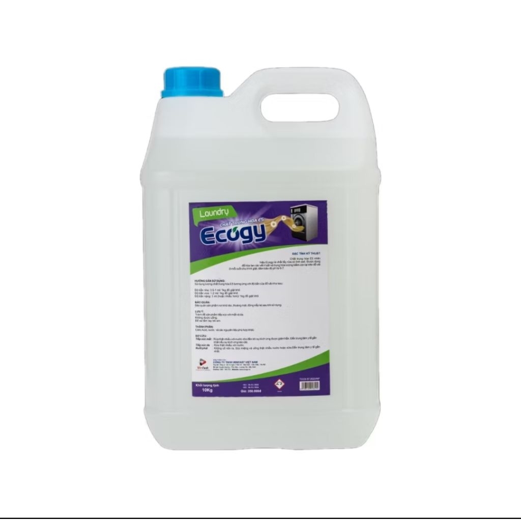 [ Chất Trung Hoà Ecogy ] Trung hoà Ecogy 10L hỗ trợ giặt, tẩy, xử lý vết bẩn cho giặt là, nhà nghỉ, 