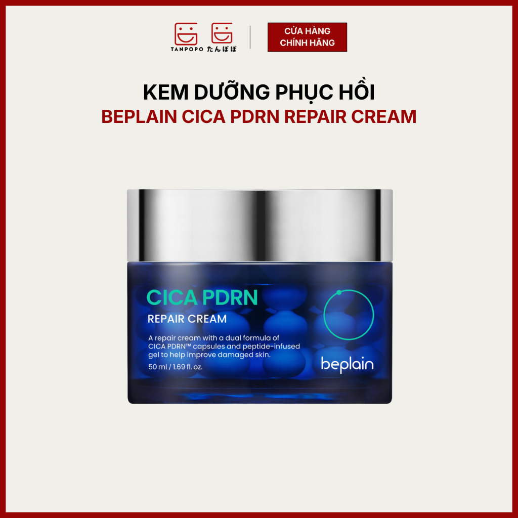 Kem Dưỡng Phục Hồi, Trẻ Hóa Da Beplain Cica PDRN Repair Cream 50ml